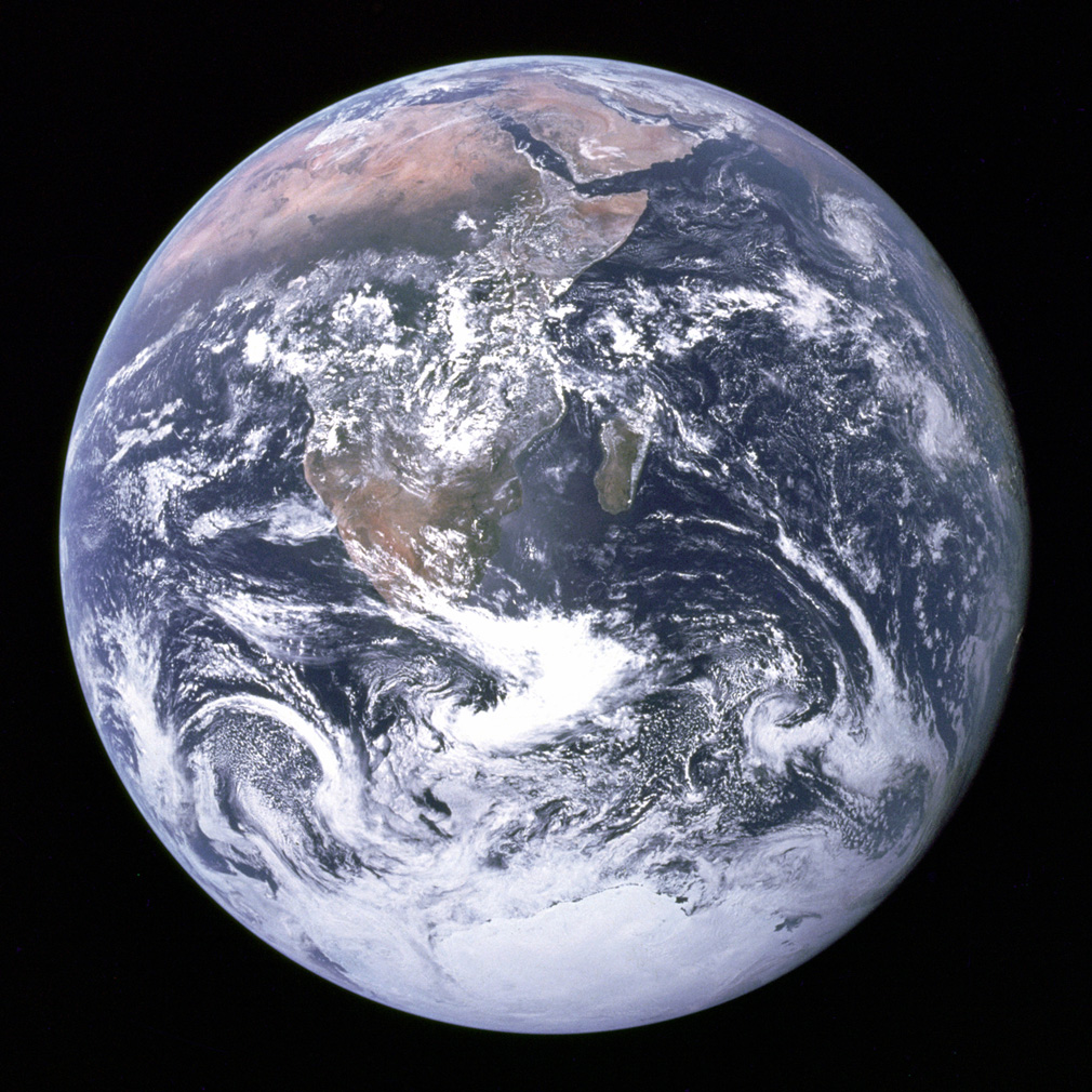 The Blue Marble, 1972, Apollo 17 photograph